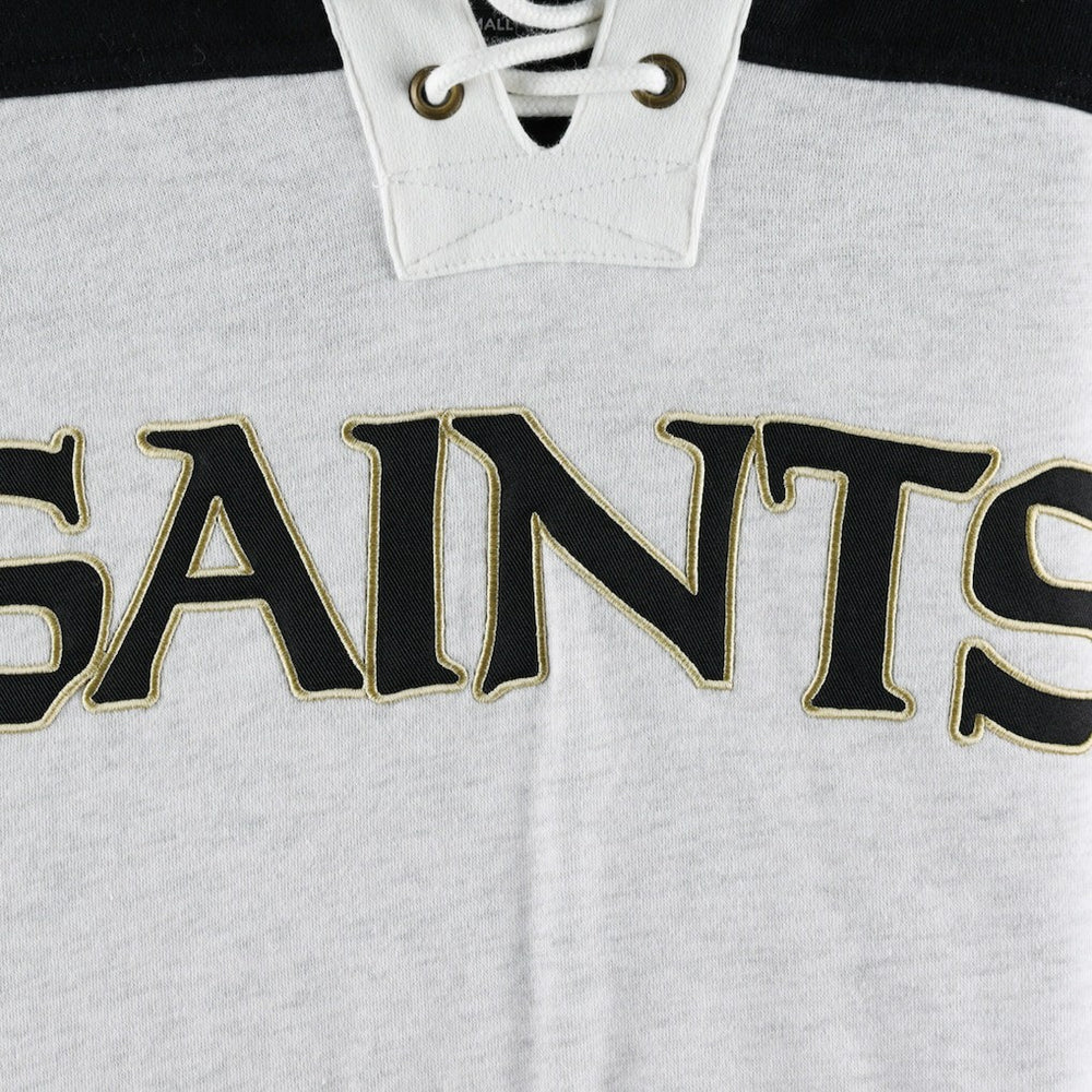 New Orleans Saints '47 Gridiron Lace-Up Pullover Hoodie Heather Gray | 47 brand