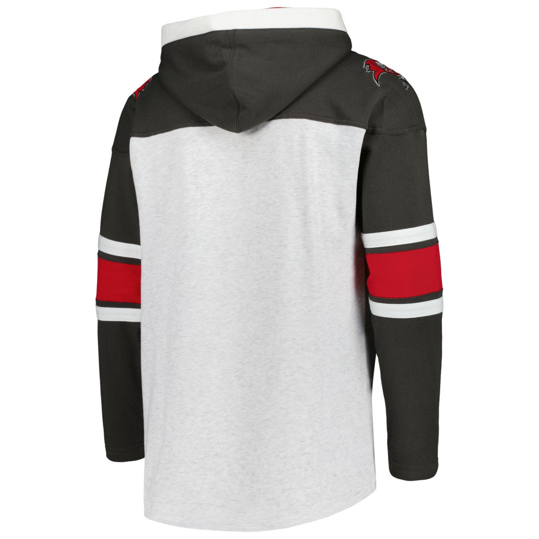 Tampa Bay Buccaneers '47 Gridiron Lace-Up Pullover Hoodie Heather Gray | 47 brand
