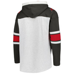 Tampa Bay Buccaneers '47 Gridiron Lace-Up Pullover Hoodie Heather Gray | 47 brand