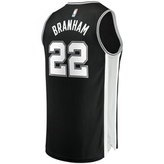 Malaki Branham San Antonio Spurs Fast Break Replica Player Jersey Icon Edition Black - NBA