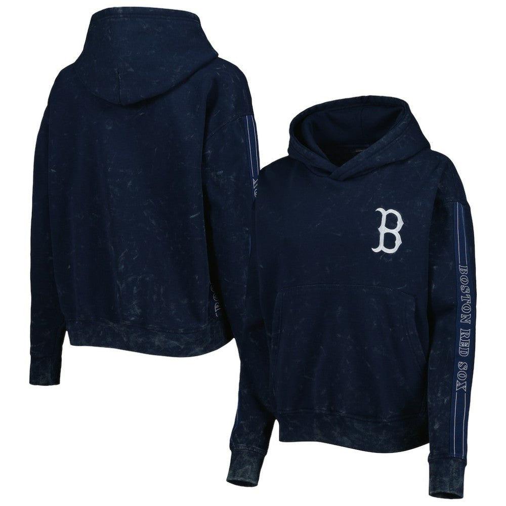 Boston Red Sox The Wild Collective Women's Marble Pullover Hoodie - MLB