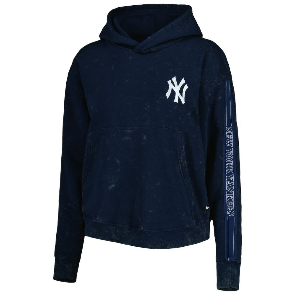 New York Yankees The Wild Collective Women's Marble Pullover Hoodie - MLB