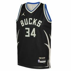 Giannis Antetokounmpo Milwaukee Bucks Jordan Brand Youth Swingman Jersey Statement Edition Black - NBA