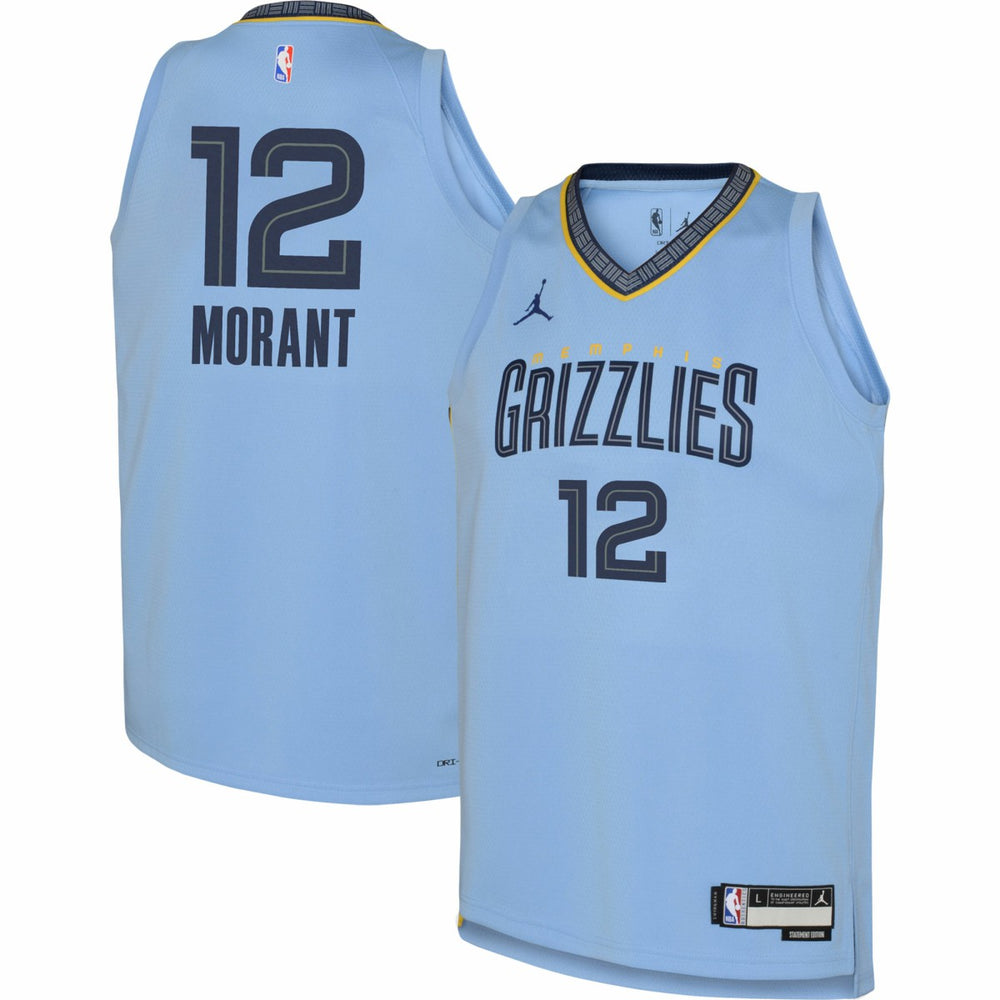 Ja Morant Memphis Grizzlies Jordan Brand Youth Swingman Jersey Statement Edition Light Blue - NBA
