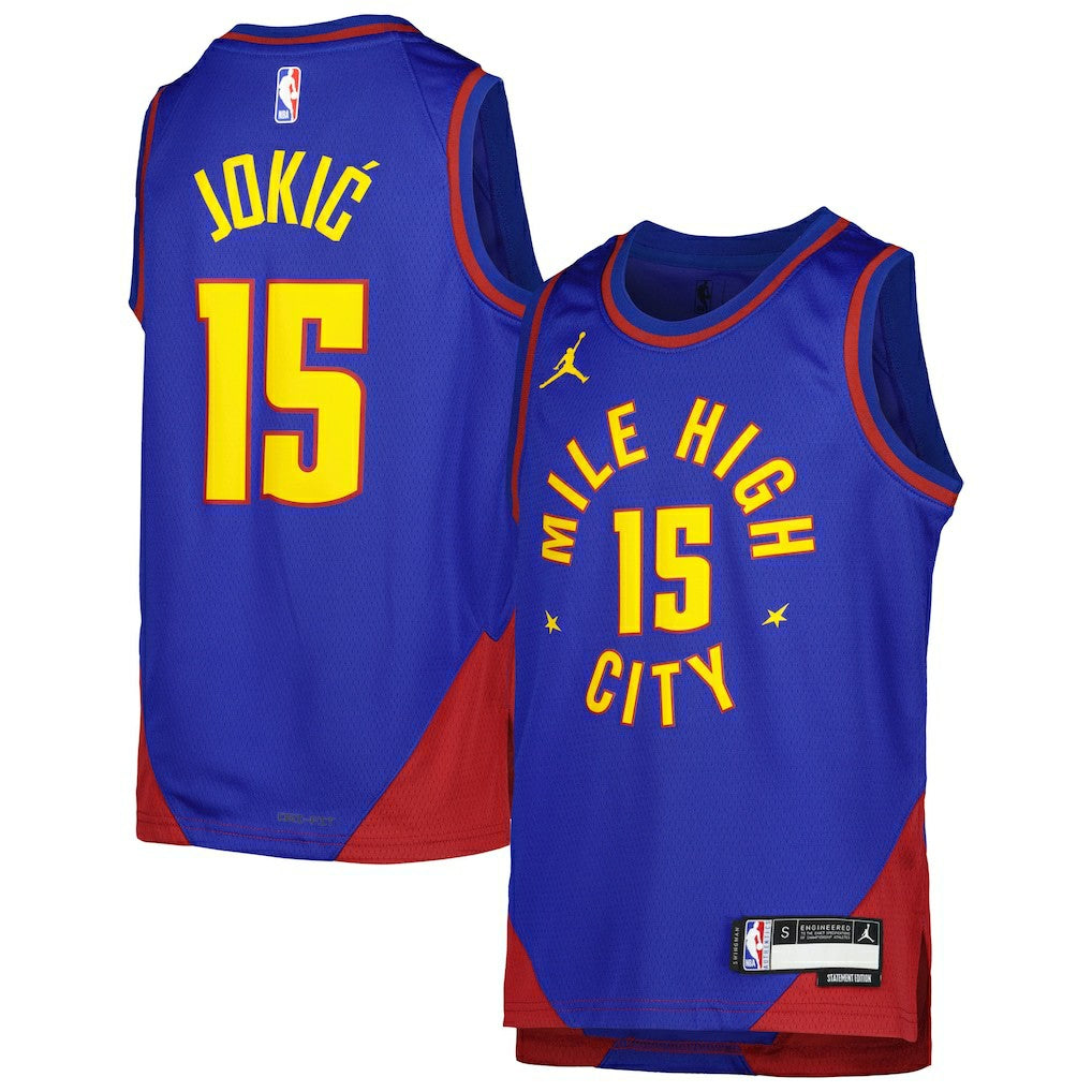 Nikola Jokic Denver Nuggets Jordan Brand Youth Swingman Jersey Statement Editi- Blue - NBA
