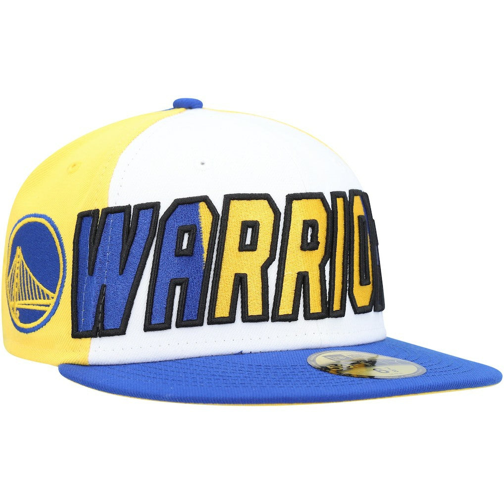 Golden State Warriors Back Half 9FIFTY Fitted Hat White/Royal - NBA
