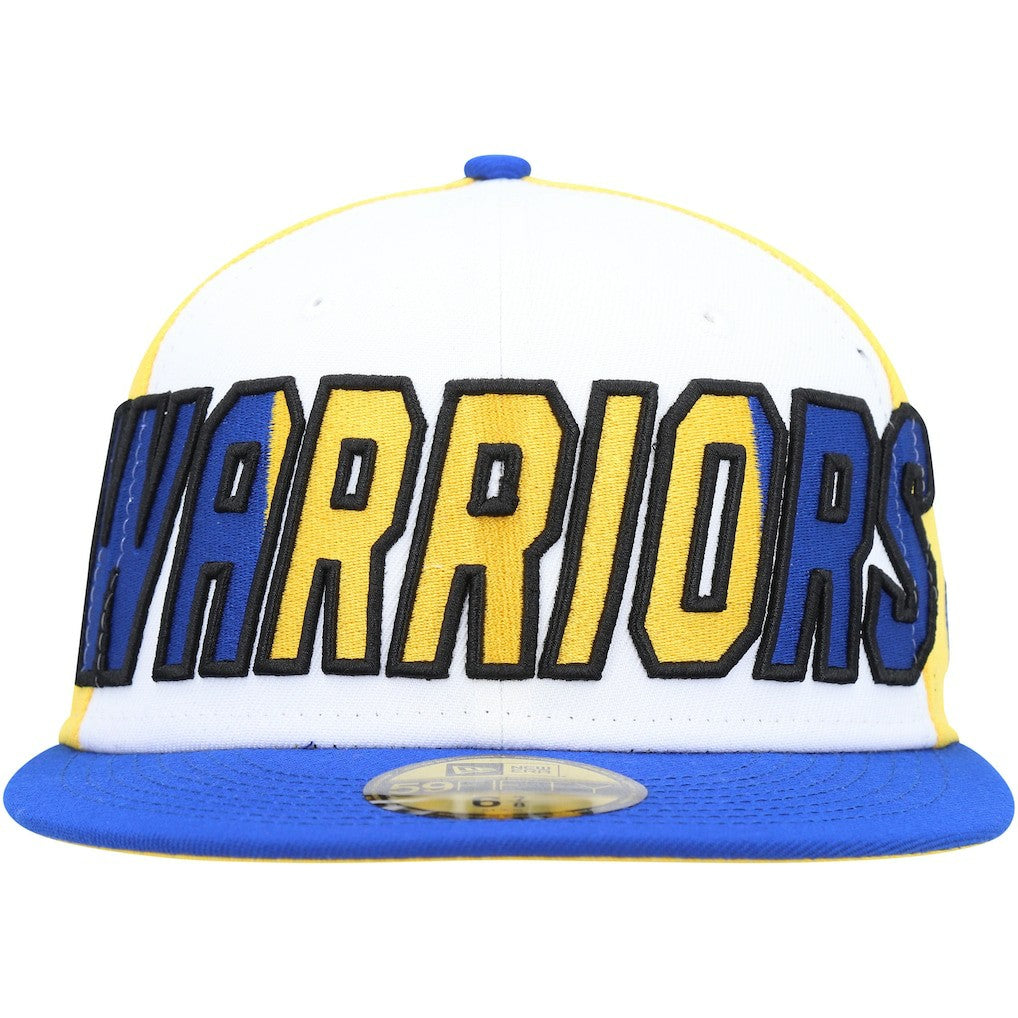 Golden State Warriors Back Half 9FIFTY Fitted Hat White/Royal - NBA