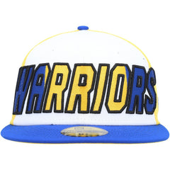 Golden State Warriors Back Half 9FIFTY Fitted Hat White/Royal - NBA