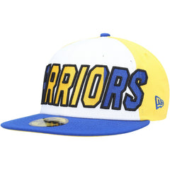 Golden State Warriors Back Half 9FIFTY Fitted Hat White/Royal - NBA