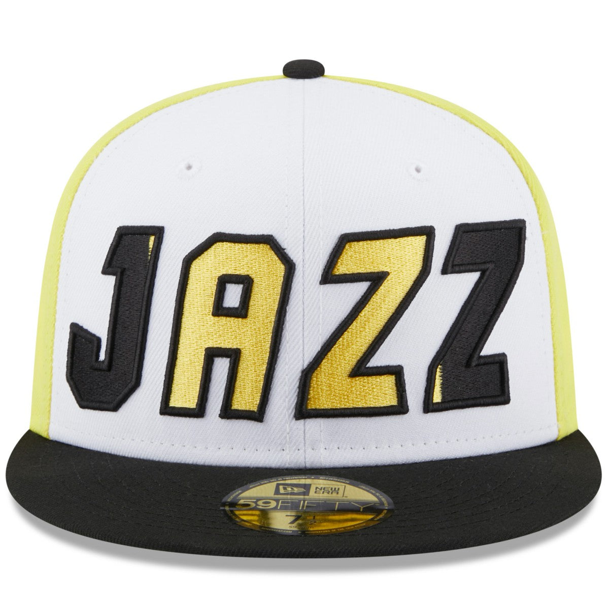Utah Jazz Back Half 59FIFTY Fitted Hat White/Black - NBA
