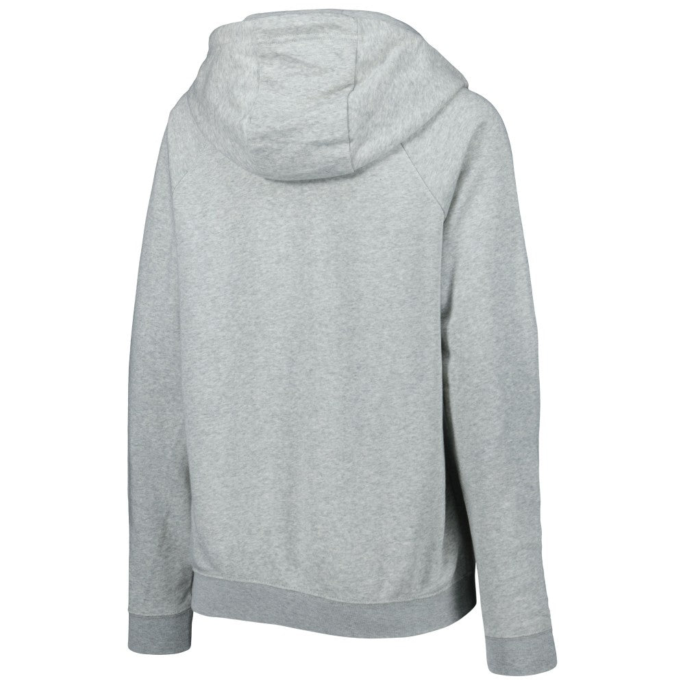 England National Team Women's Lockup Varsity Fleece Raglan Pullover Hoodie Heather Gray | Nike Online