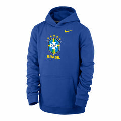 Brazil National Team Youth Club Fleece Pullover Hoodie Royal | Nike online