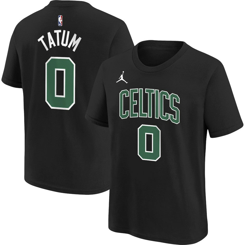 Jayson Tatum Boston Celtics Jordan Brand Youth Statement Edition Name & Number Player T-Shirt Black - NBA