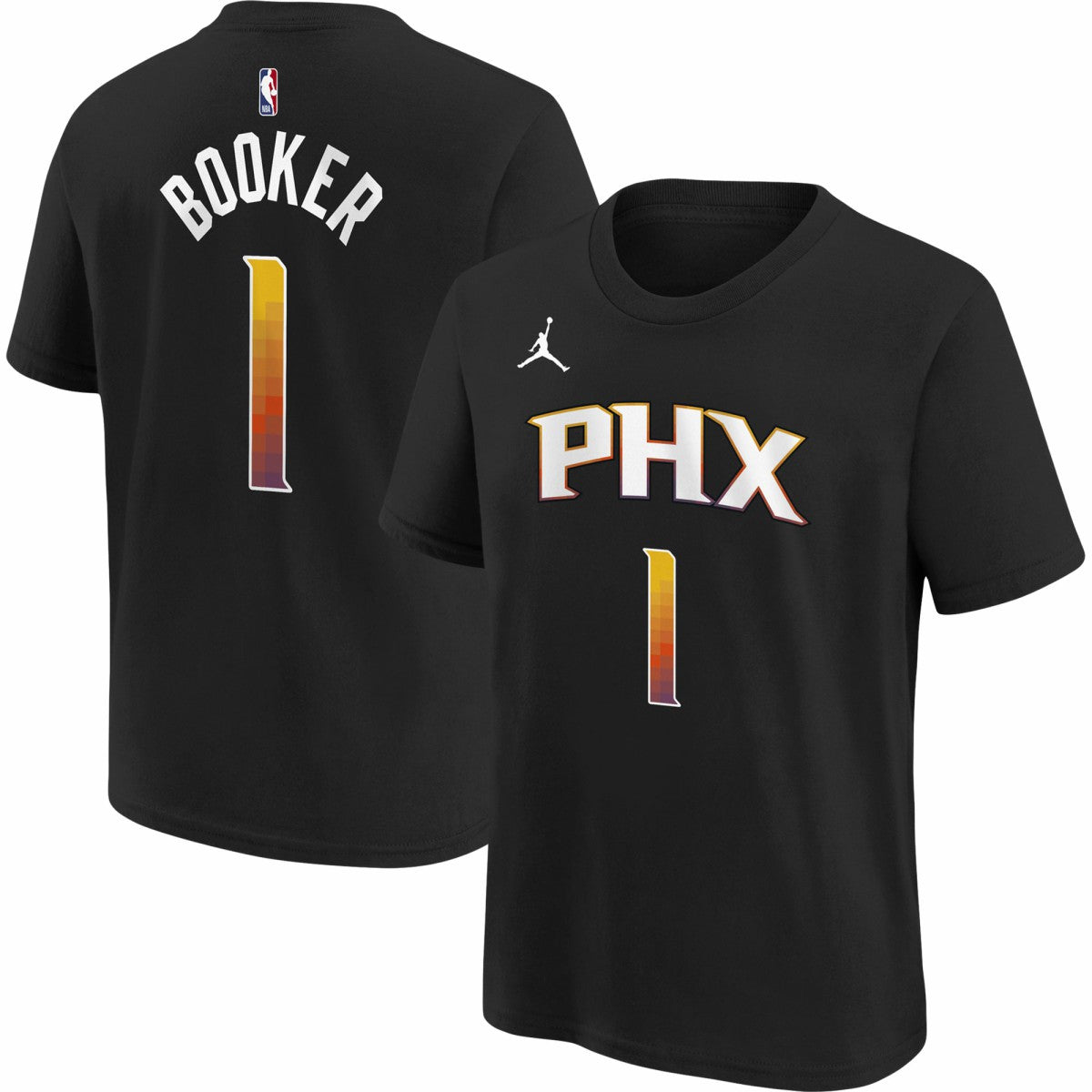 Devin Booker Phoenix Suns Jordan Brand Youth Statement Edition Name & Number Player T-Shirt Black - NBA