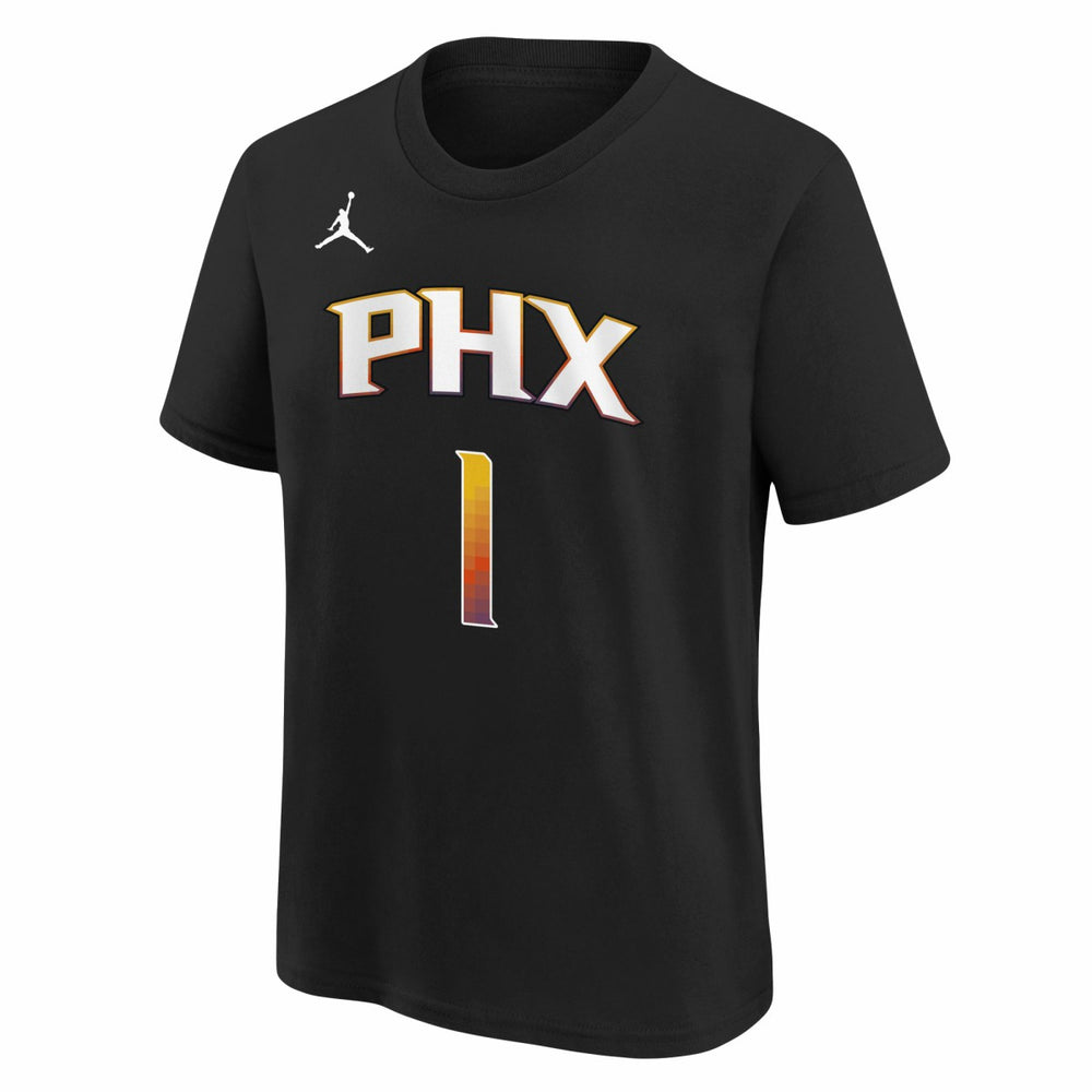 Devin Booker Phoenix Suns Jordan Brand Youth Statement Edition Name & Number Player T-Shirt Black - NBA