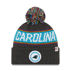 Carolina Panthers New Era 2022 Greg Olsen x Atrium Health Levine Children's Hospital Pom Knit Hat Heather Charcoal | NFL
