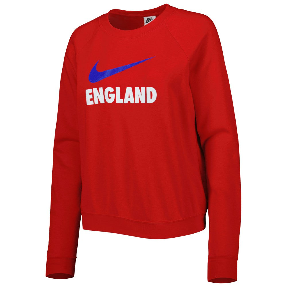 England National Team Women's Lockup Varsity Tri-Blend Raglan Pullover Sweatshirt Red | Nike discount