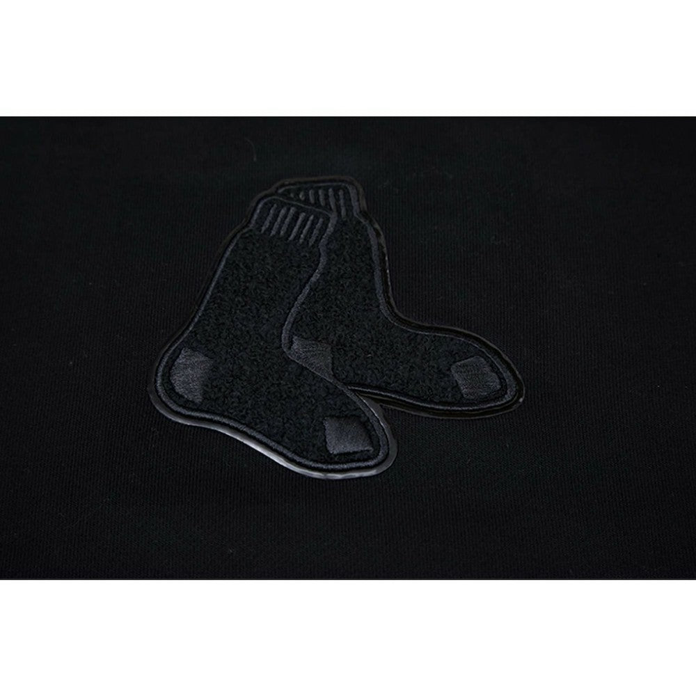 Boston Red Sox Pro Standard Women's Triple Black Cropped Pullover Hoodie Hoodies - MLB
