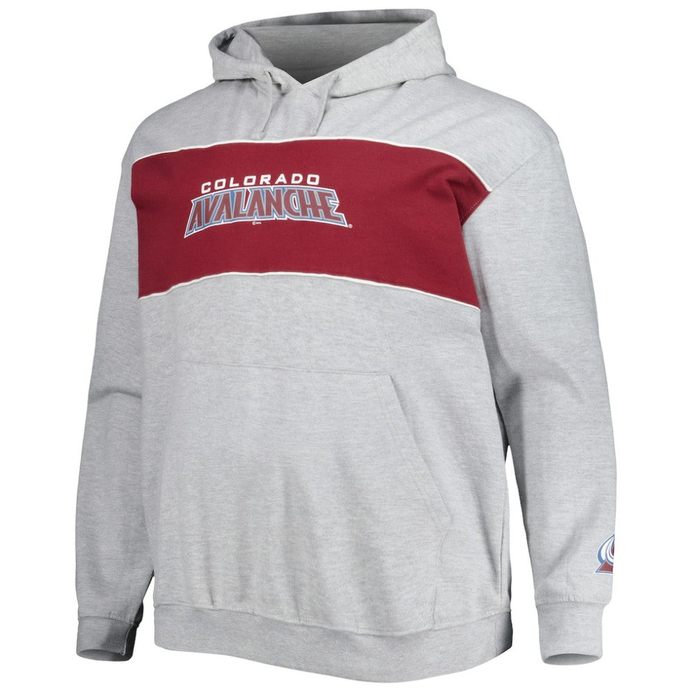 Nathan MacKinnon Colorado Avalanche Big & Tall Player Pullover Hoodie - Heather Gray - NHL