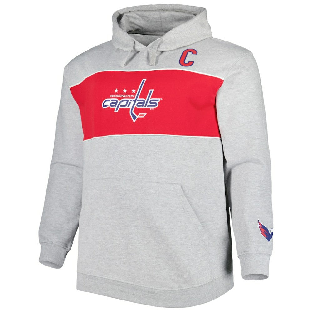 Alexander Ovechkin Washington Capitals Big & Tall Player Pullover Hoodie - Heather Gray - NHL