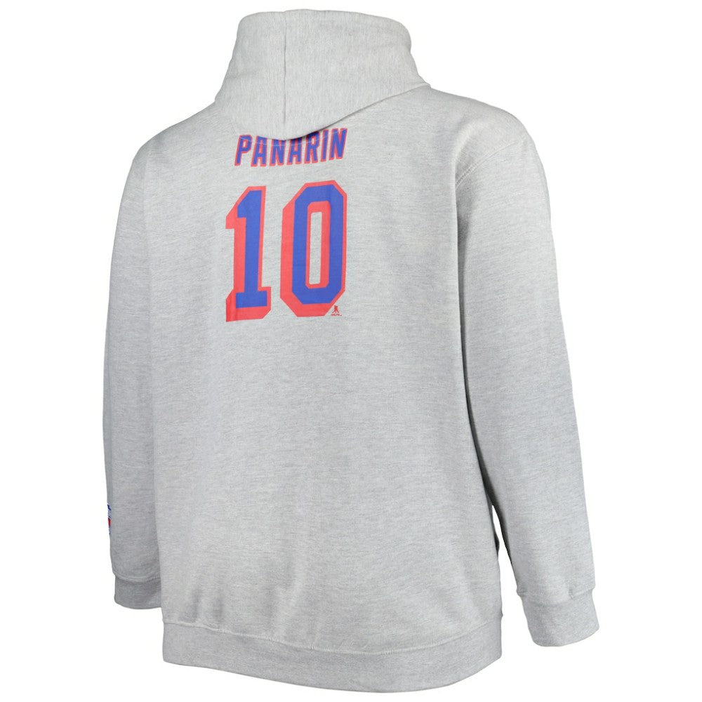 Artemi Panarin New York Rangers Big & Tall Player Pullover Hoodie - Heather Gray - NHL