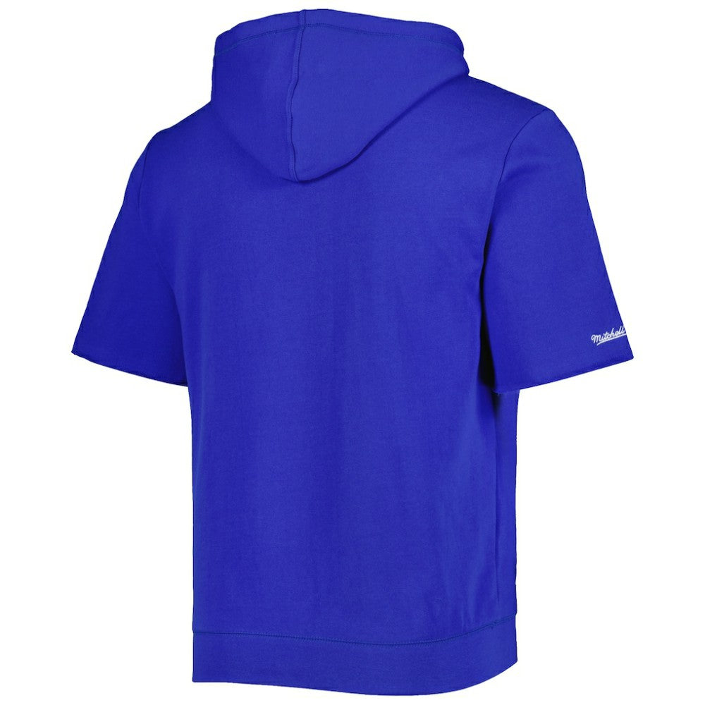 Chicago Cubs Mitchell & Ness Cooperstown Collection Washed Fleece Pullover Short Sleeve Hoodie - MLB