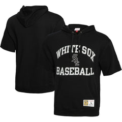 Chicago White Sox Mitchell & Ness Cooperstown Collection Washed Fleece Pullover Short Sleeve Hoodie - MLB