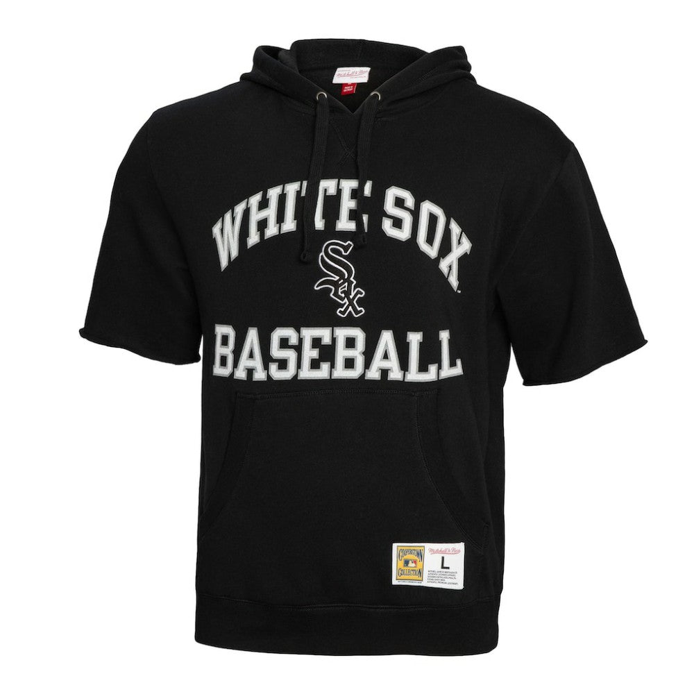 Chicago White Sox Mitchell & Ness Cooperstown Collection Washed Fleece Pullover Short Sleeve Hoodie - MLB