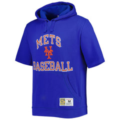 New York Mets Mitchell & Ness Cooperstown Collection Washed Fleece Pullover Short Sleeve Hoodie - MLB