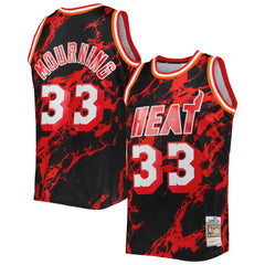 Alonzo Mourning Miami Heat 1996/97 Hardwood Classics Marble Swingman Jersey Black - NBA