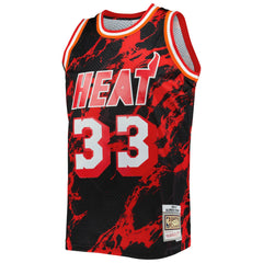 Alonzo Mourning Miami Heat 1996/97 Hardwood Classics Marble Swingman Jersey Black - NBA