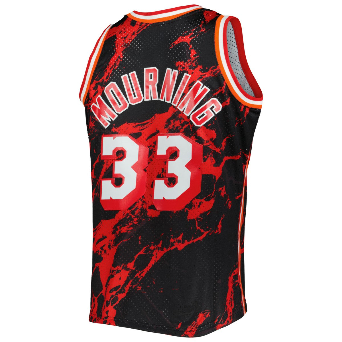 Alonzo Mourning Miami Heat 1996/97 Hardwood Classics Marble Swingman Jersey Black - NBA