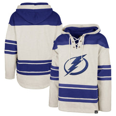 Tampa Bay Lightning '47 Rockaway Lace-Up Pullover Hoodie - Oatmeal - NHL