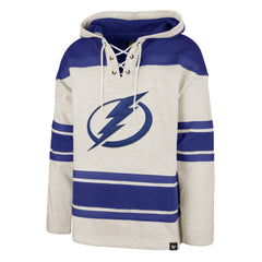 Tampa Bay Lightning '47 Rockaway Lace-Up Pullover Hoodie - Oatmeal - NHL