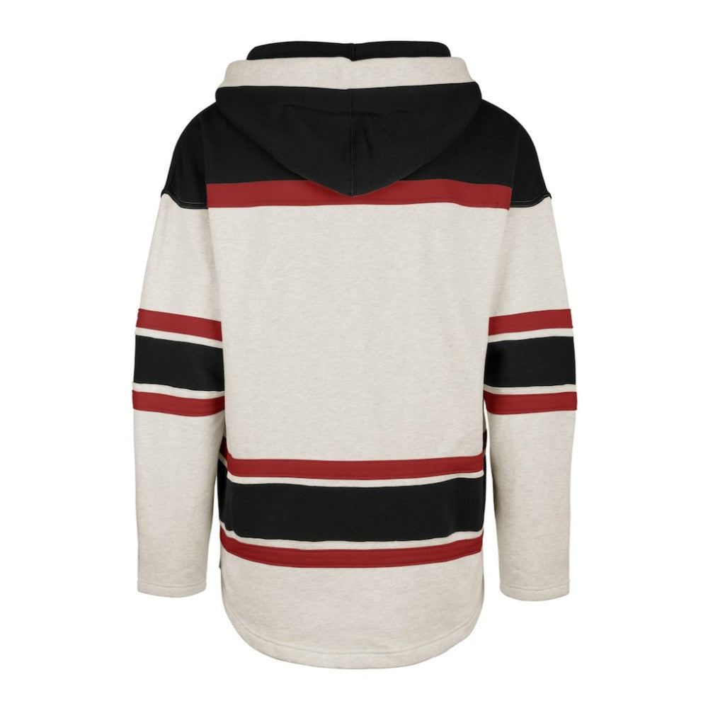 Chicago Blackhawks '47 Rockaway Lace-Up Pullover Hoodie - Oatmeal - NHL