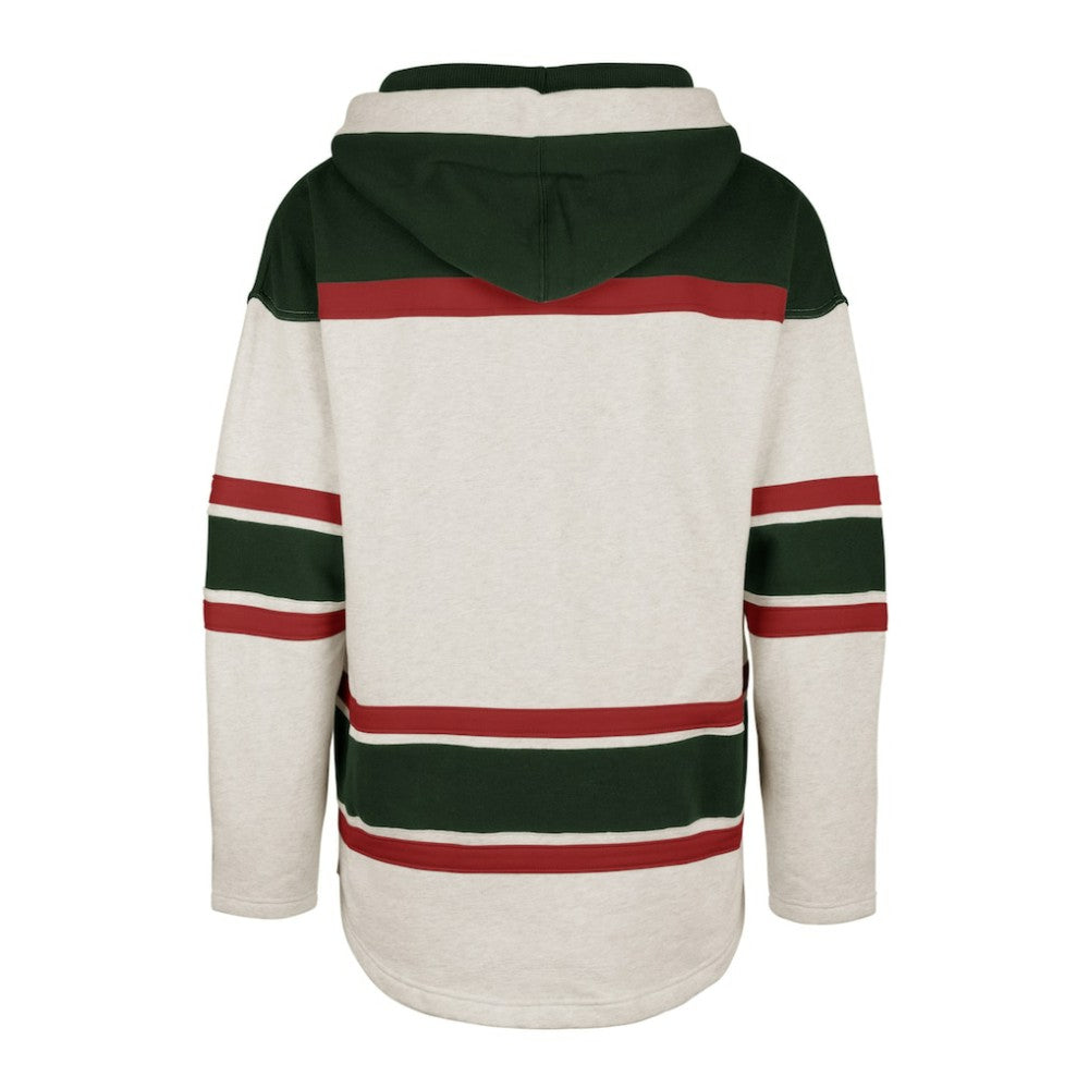 New Jersey Devils '47 Rockaway Lace-Up Pullover Hoodie - Oatmeal - NHL
