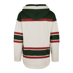 New Jersey Devils '47 Rockaway Lace-Up Pullover Hoodie - Oatmeal - NHL