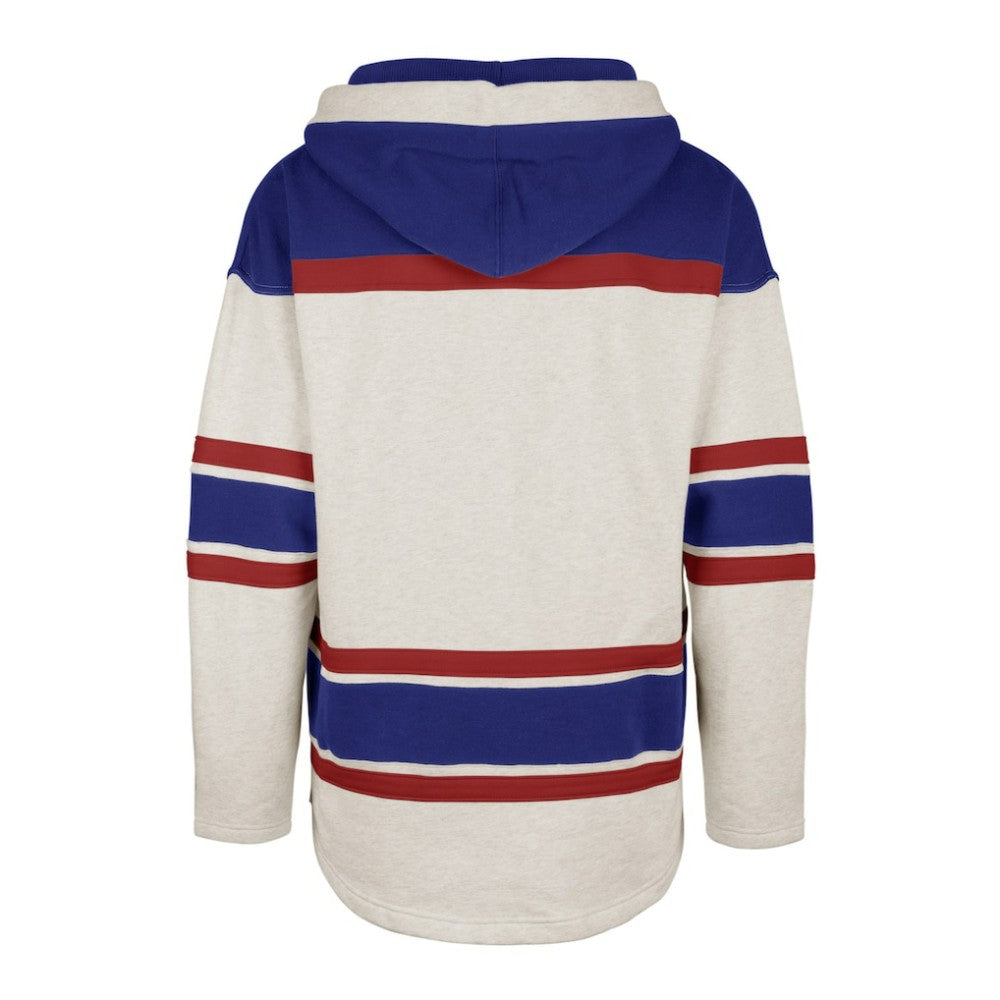 New York Rangers '47 Rockaway Lace-Up Pullover Hoodie - Oatmeal - NHL