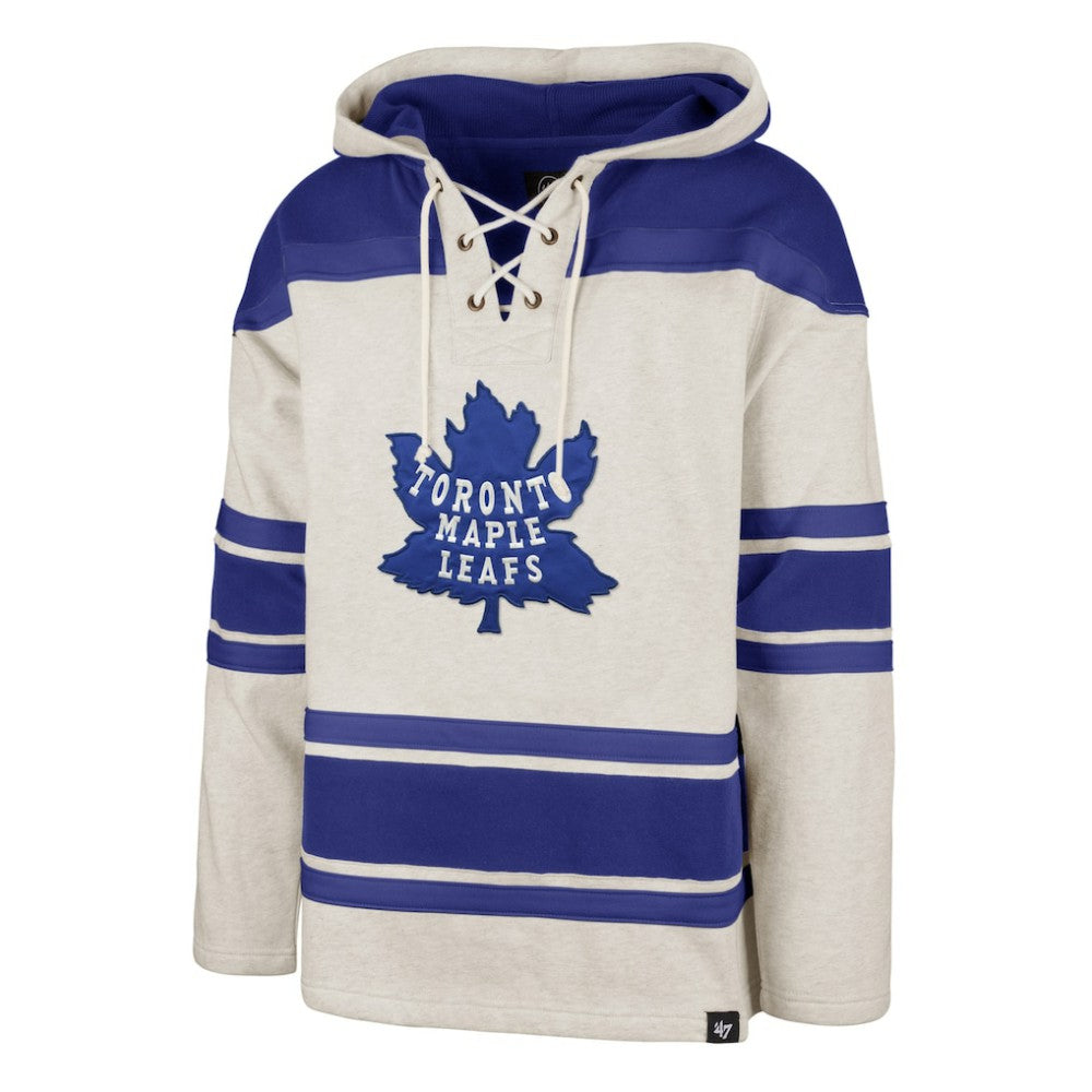 Toronto Maple Leafs '47 Rockaway Lace-Up Pullover Hoodie - Oatmeal - NHL