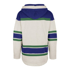 Vancouver Canucks '47 Rockaway Lace-Up Pullover Hoodie - Oatmeal - NHL
