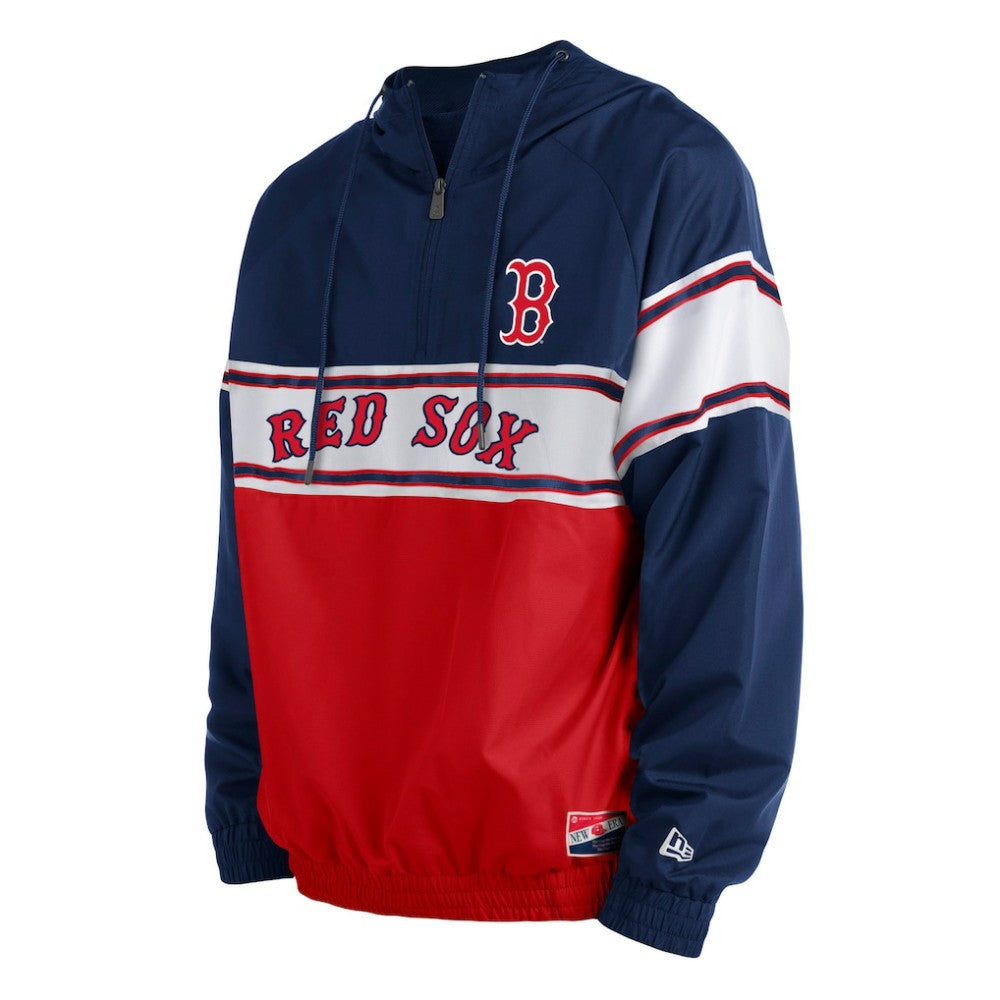Boston Red Sox New Era Ripstop Raglan Quarter-Zip Hoodie - MLB