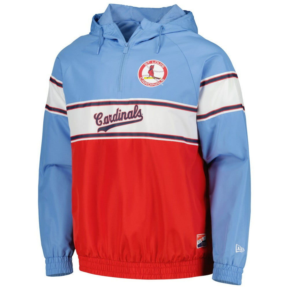 St. Louis Cardinals New Era Ripstop Raglan Quarter-Zip Hoodie - MLB