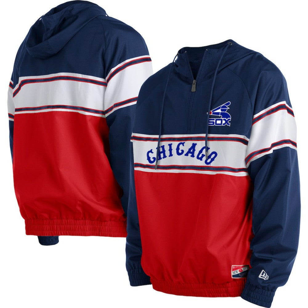 Chicago White Sox New Era Ripstop Raglan Quarter-Zip Hoodie - MLB