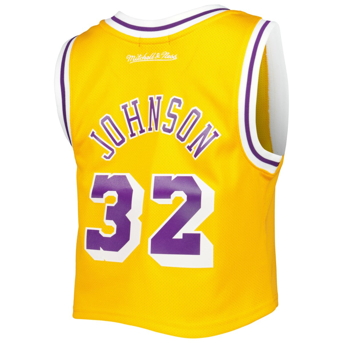 Magic Johnson Los Angeles Lakers Women's 1984 Hardwood Classics Crop Player Tank Top Gold - NBA