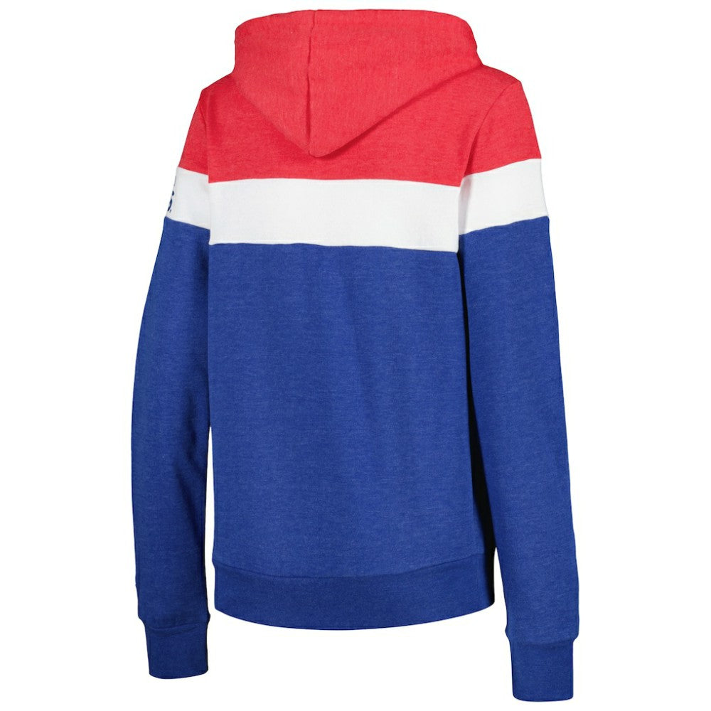 Chicago Cubs New Era Women's Colorblock Full-Zip Hoodie Jacket - MLB