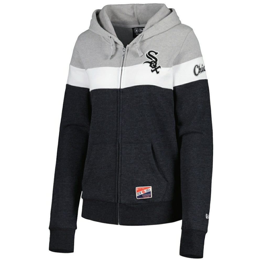 Chicago White Sox New Era Women's Colorblock Full-Zip Hoodie Jacket - MLB