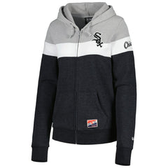 Chicago White Sox New Era Women's Colorblock Full-Zip Hoodie Jacket - MLB