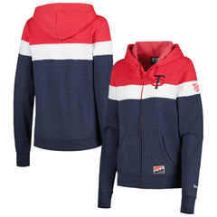 Minnesota Twins New Era Women's Colorblock Full-Zip Hoodie Jacket - MLB