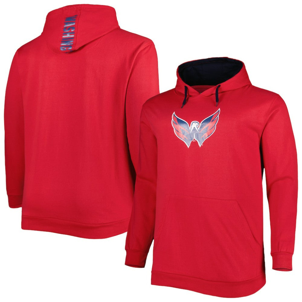 Washington Capitals Big & Tall Fleece Pullover Hoodie - Red - NHL