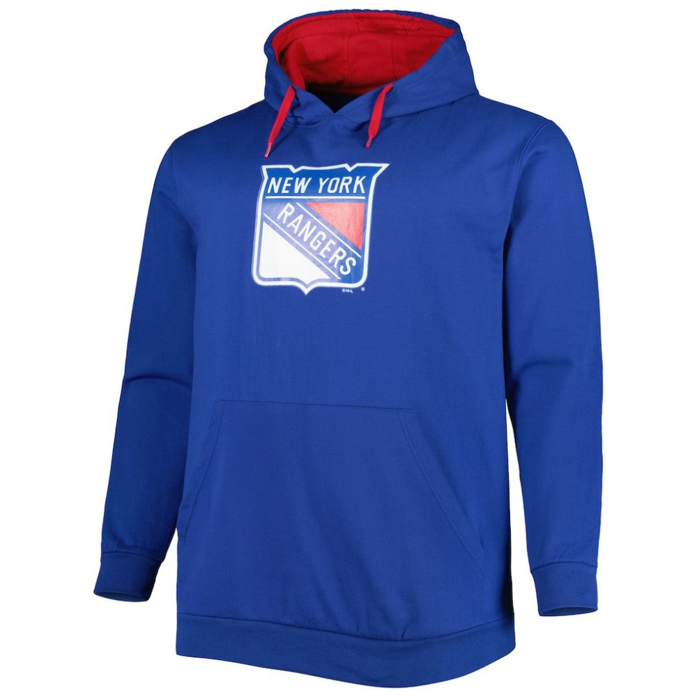 New York Rangers Big & Tall Fleece Pullover Hoodie - Blue - NHL